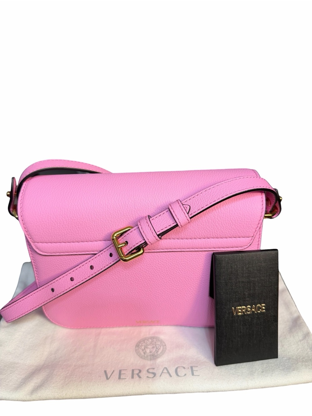 Versace La Medusa Vitello Shoulder Crossbody Bag in Pink Paradise     (A818) - Picture 4 of 16